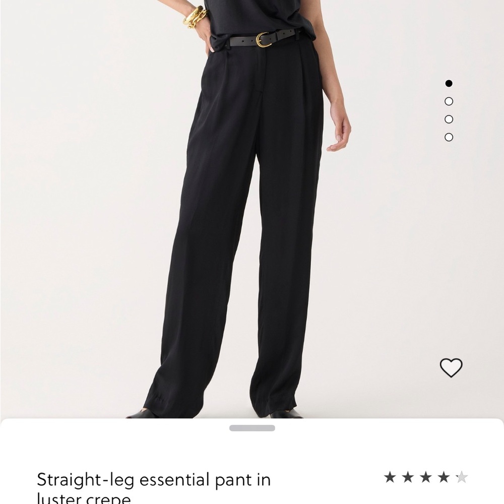 NWTJ. Crew Black Straight-Leg Pants